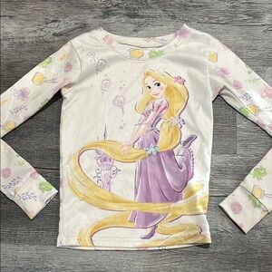 Disney Princess Long Sleeve Kids Shirt - Cream & Purple